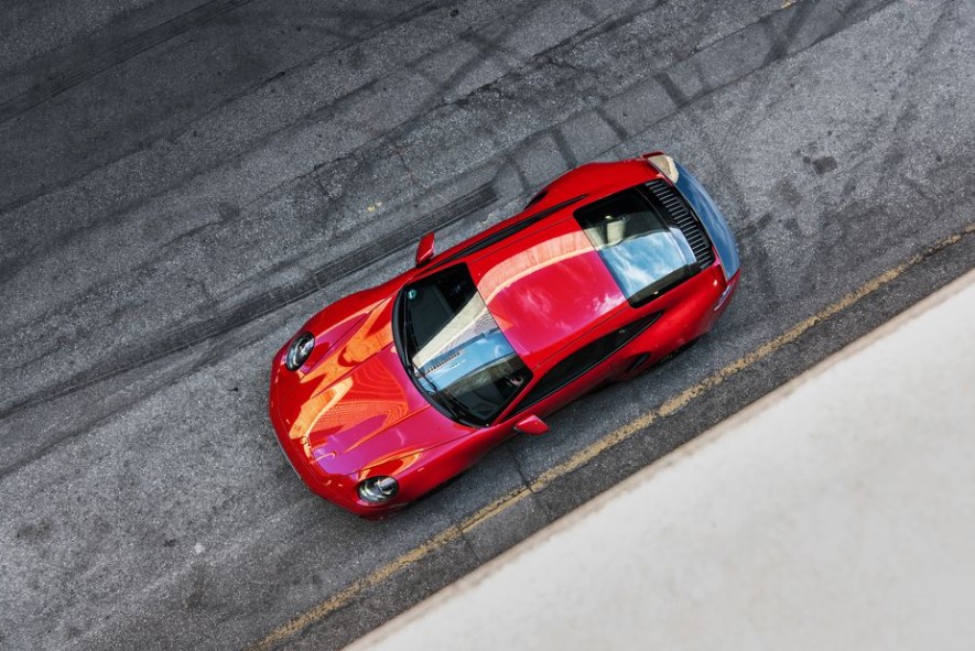 2021 Porsche 911 Turbo view from the top